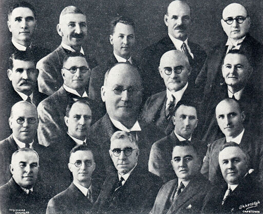 Dr. Daniel François Malan along with numerous other white nationalists.
